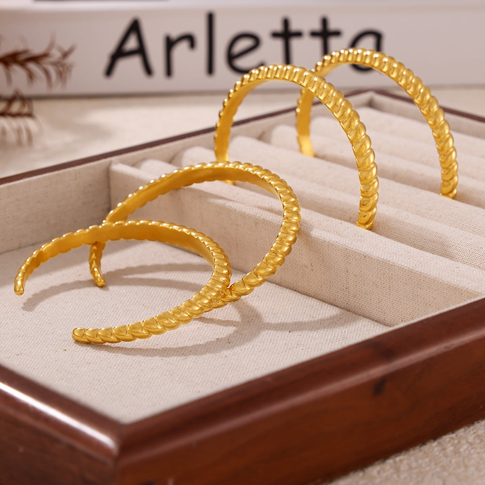 18K Gold Plated Bangle Women