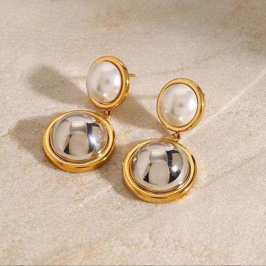 Halo Sphere Earrings – 18K Gold-Plated Stainless Steel