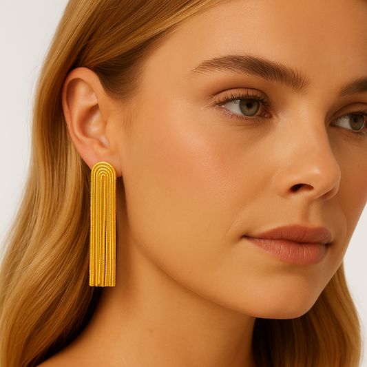 Helia - 18K Gold-Plated Stainless Steel Tassel Earrings