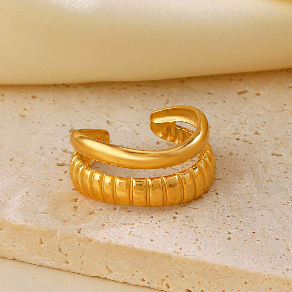 Oposto Ring - 18K Gold-Plated Stainless Steel