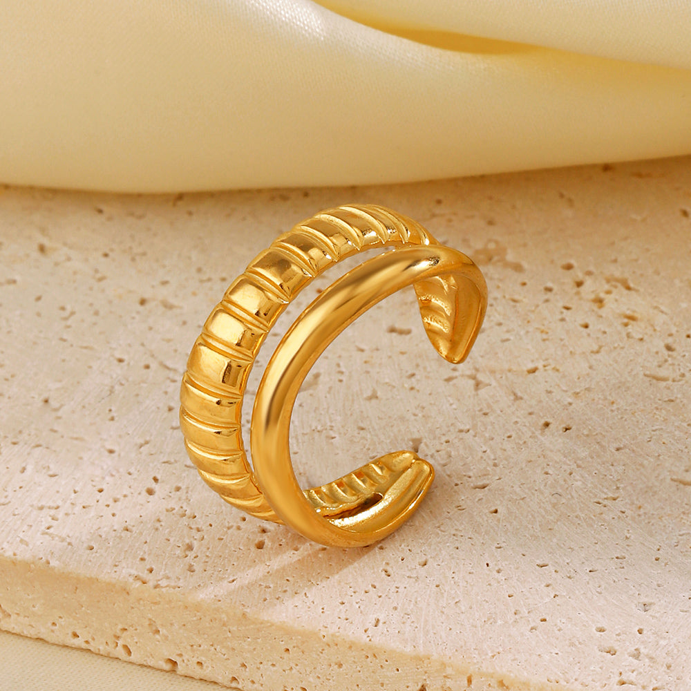 Oposto Ring - 18K Gold-Plated Stainless Steel