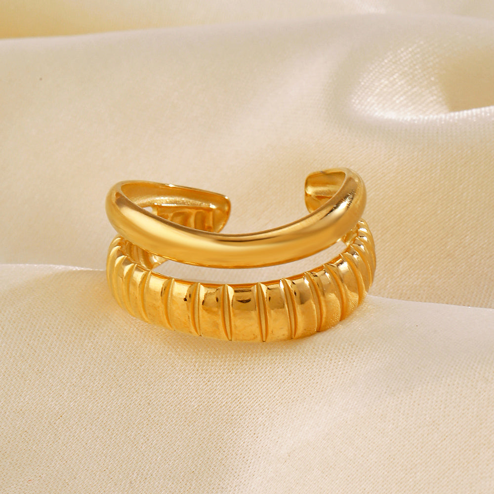 Oposto Ring - 18K Gold-Plated Stainless Steel