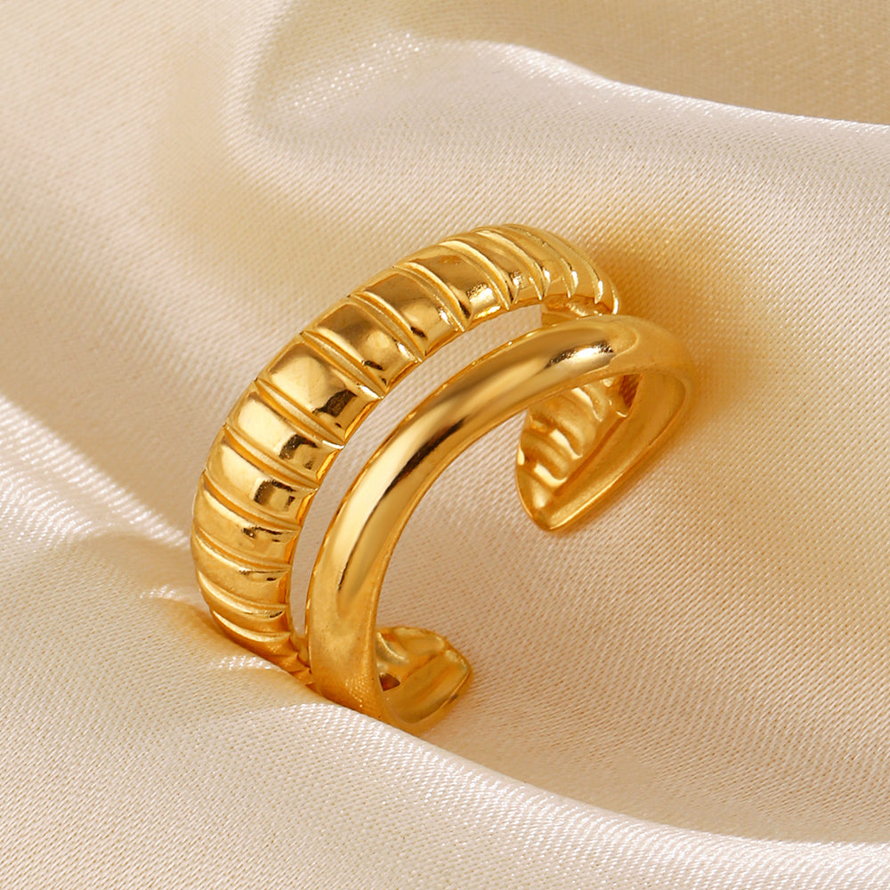 Oposto Ring - 18K Gold-Plated Stainless Steel