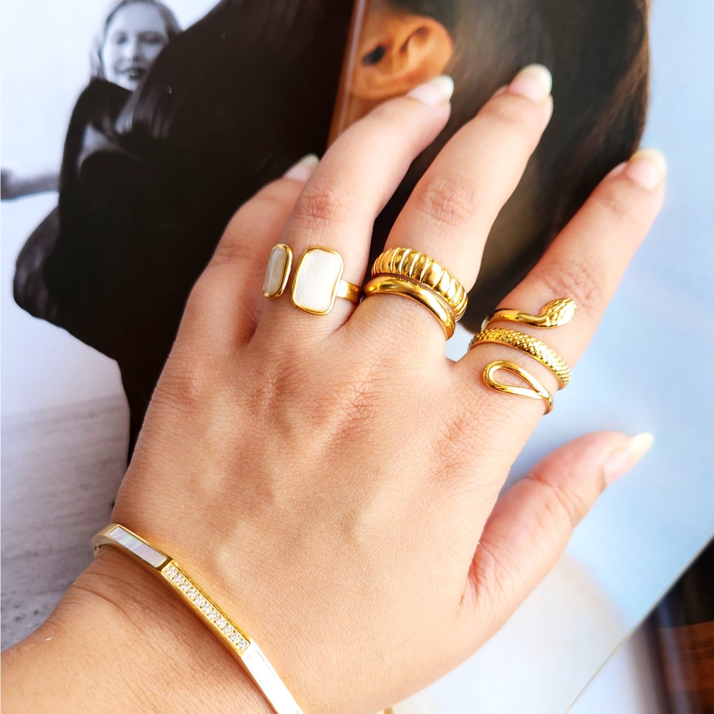 Oracle Rings & Bangle Stack Combo