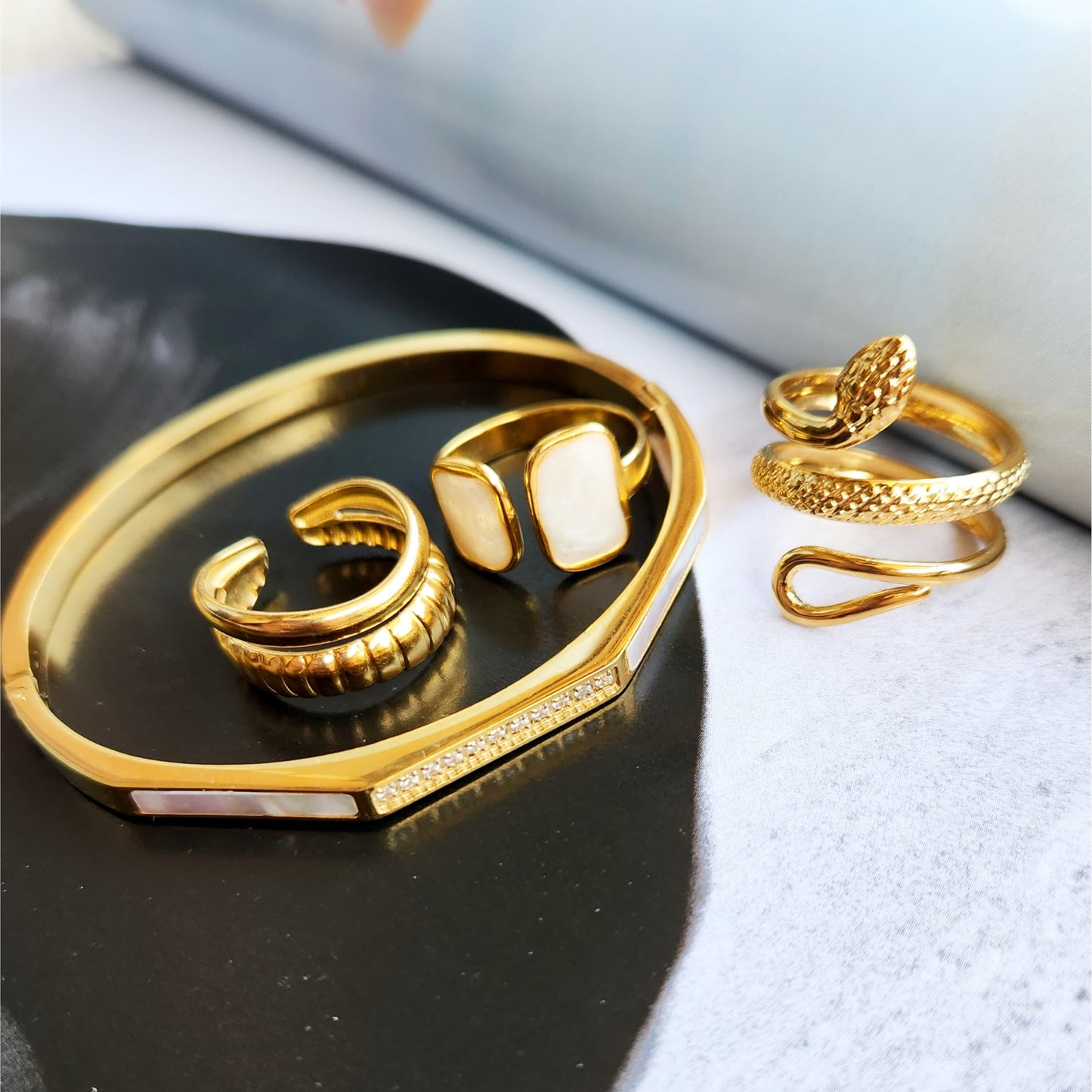 Oracle Rings & Bangle Stack Combo