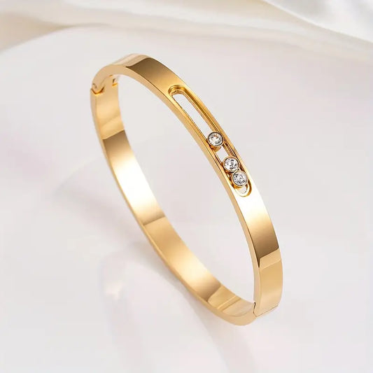 Orion Glide Bangle - 18K Gold-Plated Stainless Steel