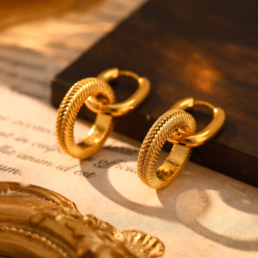 Orla Hoops - 18K Gold-Plated Stainless Steel