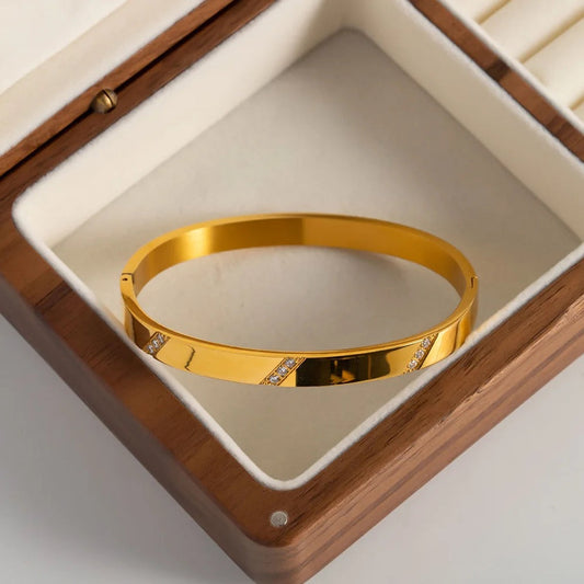 Triana Bangle - 18K Gold-Plated Stainless Steel