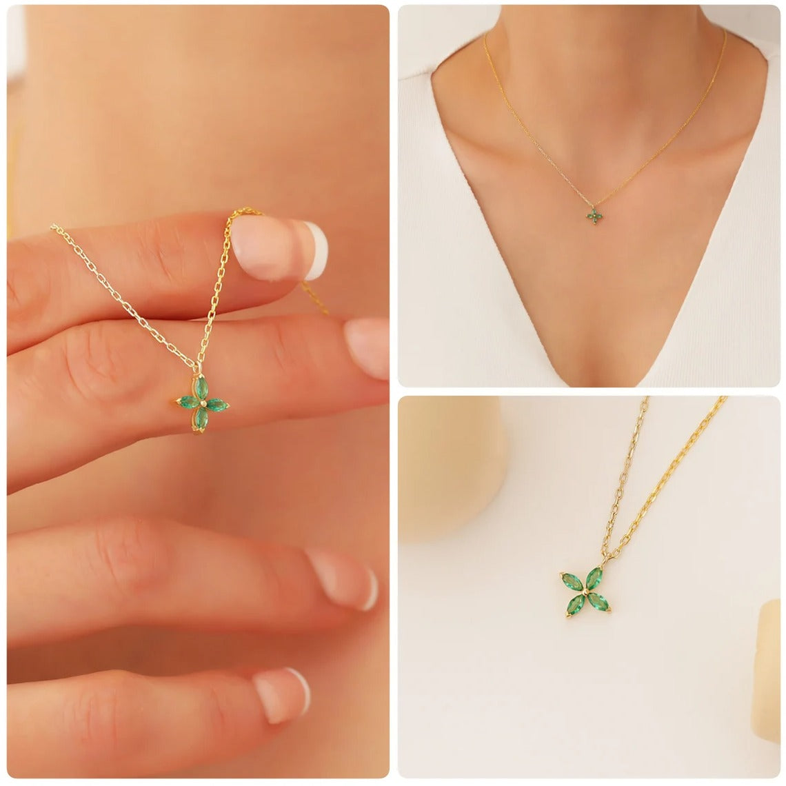 Women Lilac 18K Gold Plated Necklace