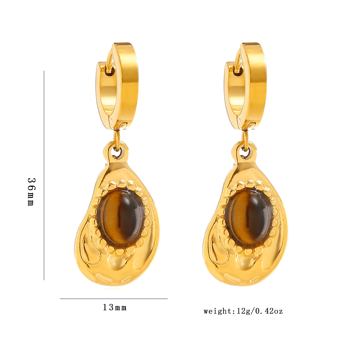 Women tiger eye earrings