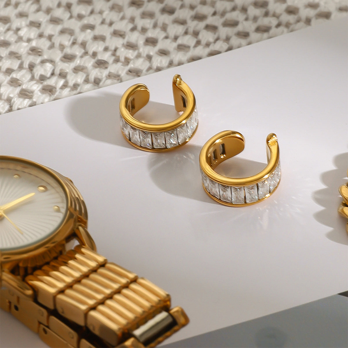 Zaha Ear Cuffs – 18K Gold-Plated Stainless Steel