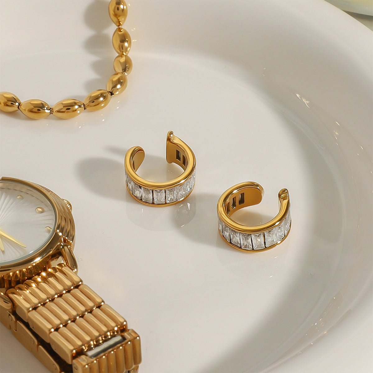 Zaha Ear Cuffs – 18K Gold-Plated Stainless Steel