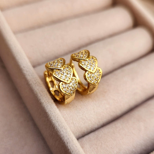 heart Huggie Earrings