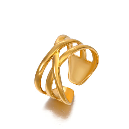 Nexus – 18K Gold-Plated Stainless Steel Ring