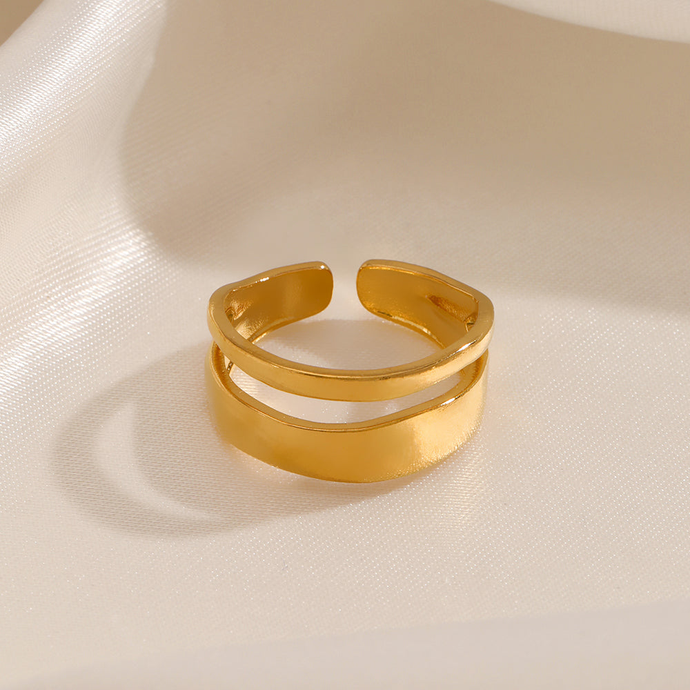 Unison - 18K Gold-Plated Stainless Steel Ring