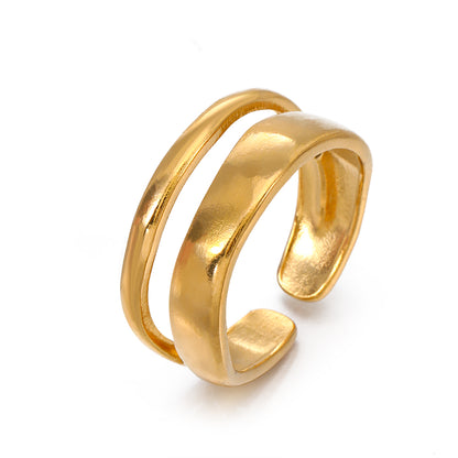 Unison - 18K Gold-Plated Stainless Steel Ring