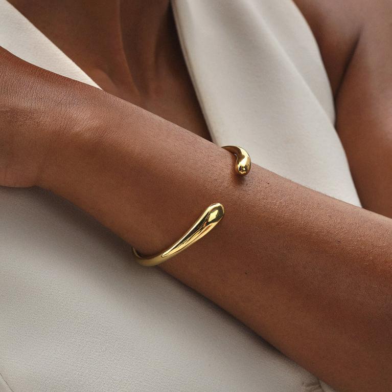 18K Gold Plated Stainless Steel Cuff Bangle