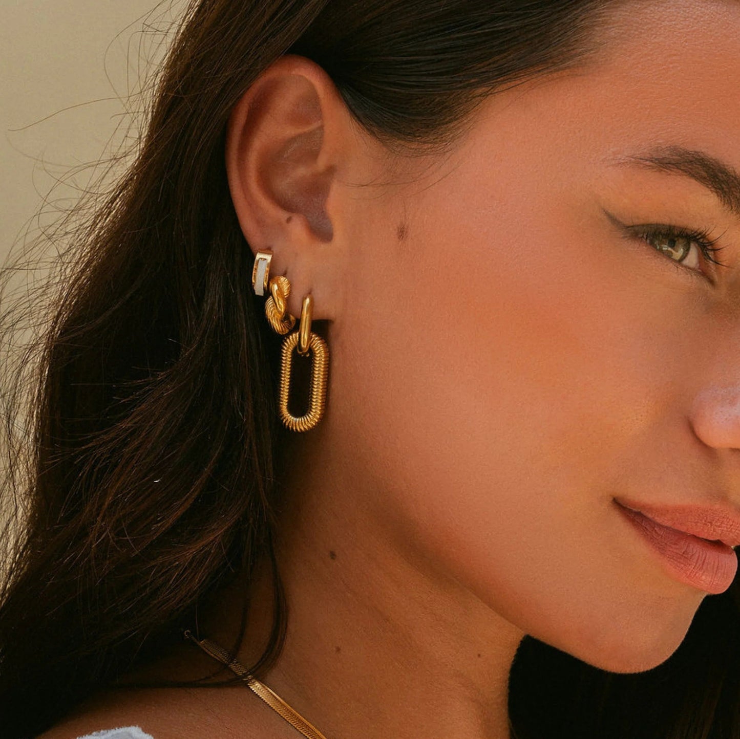 Odette Hoop Earrings - Gold-Plated Stainless Steel