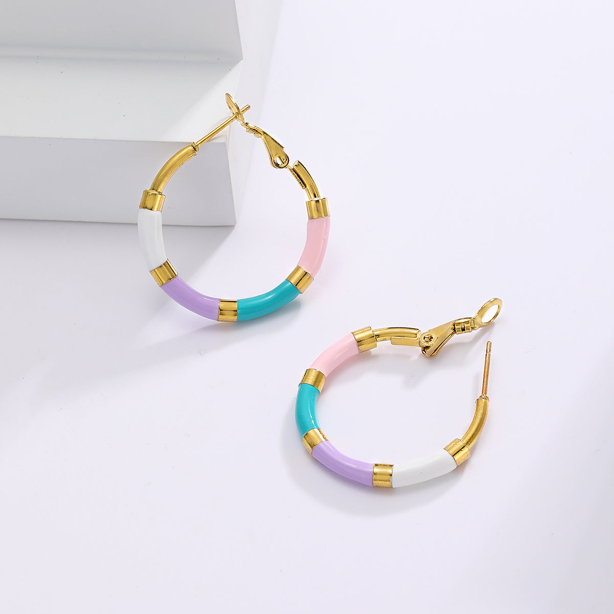 Chromatica Hoop Earrings - 18K Gold-Plated Stainless Steel