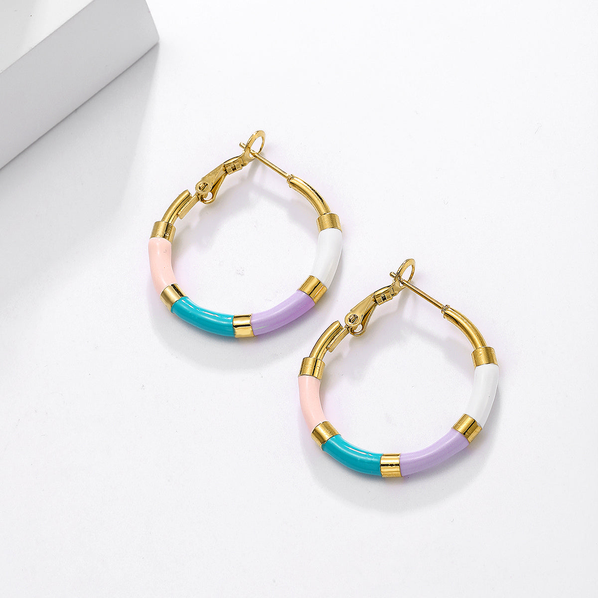 Chromatica Hoop Earrings - 18K Gold-Plated Stainless Steel