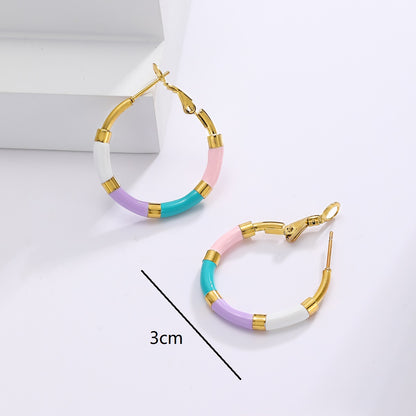 Chromatica Hoop Earrings - 18K Gold-Plated Stainless Steel