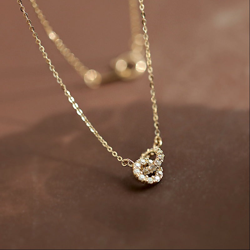 Gold-Plated 925 Sterling Silver Zircon Necklace