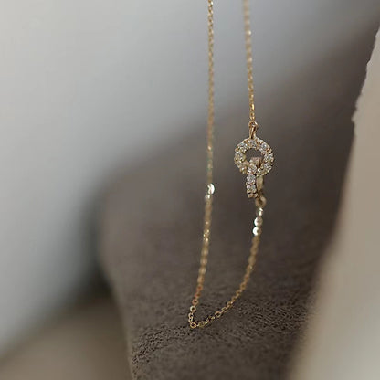 Gold-Plated Sterling Silver Zircon Necklace