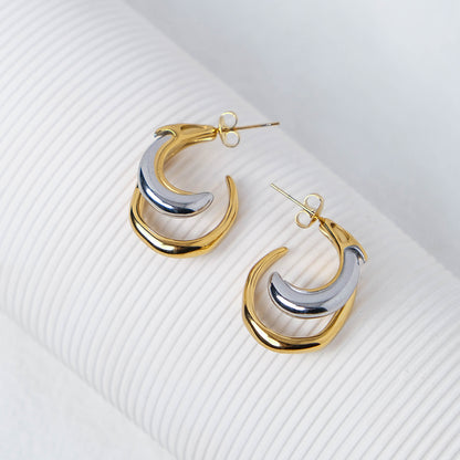 Half Moon Earrings Studs