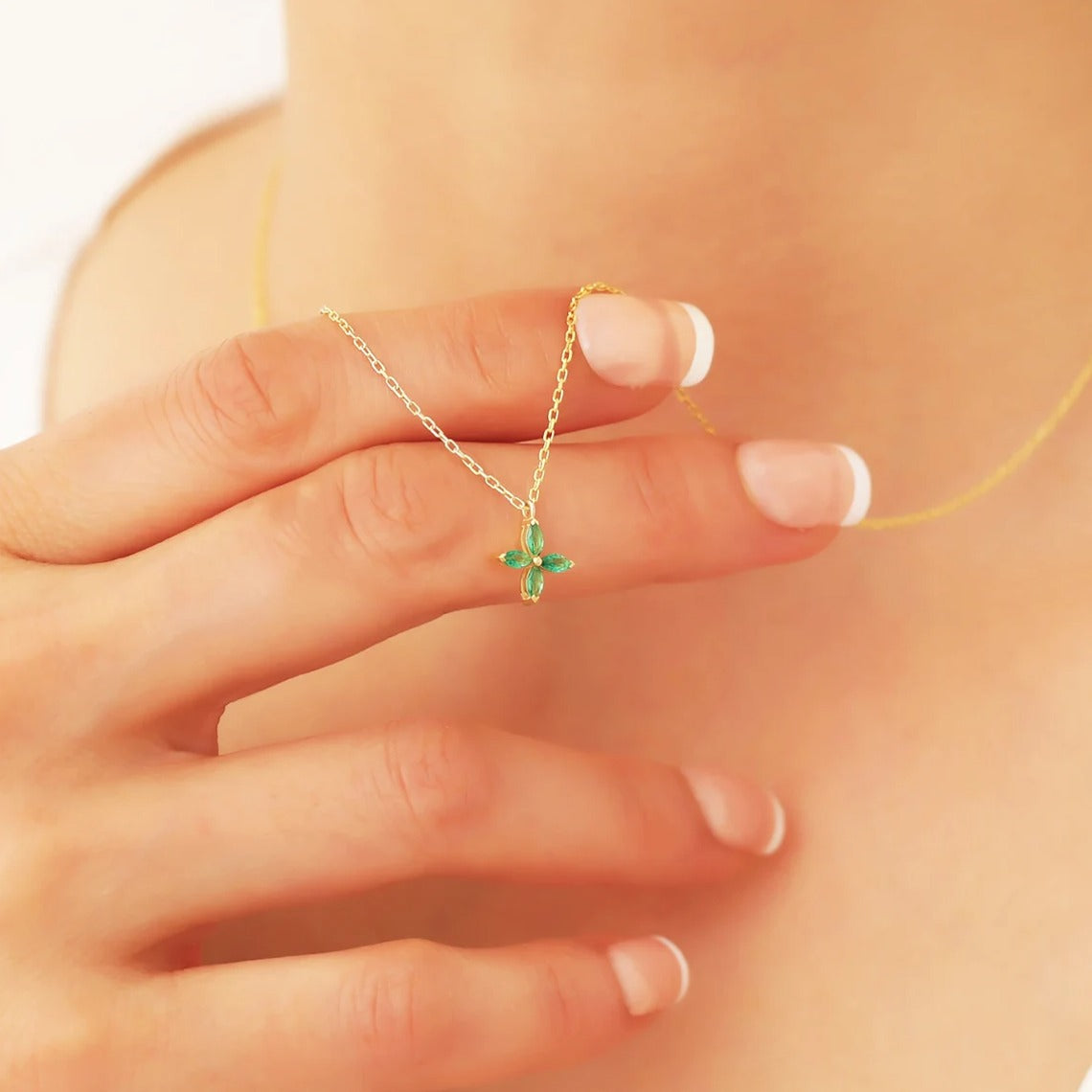 Minimalist Lilac 18K Gold Plated Necklace