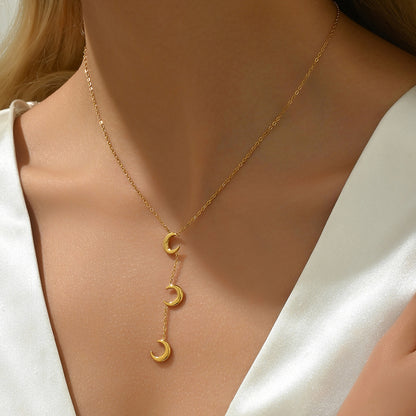 Moon phases jewelry gold