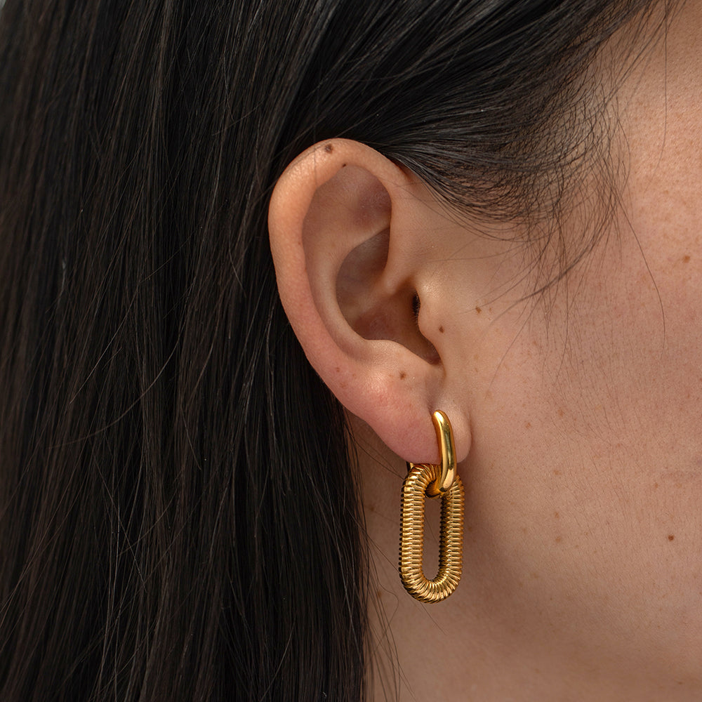 Odette Hoop Earrings - Gold-Plated Stainless Steel