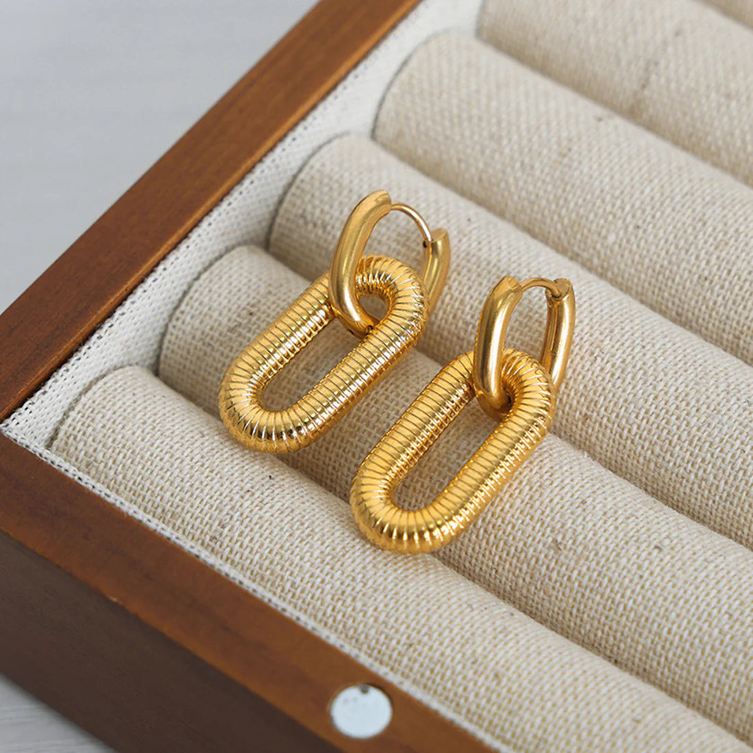 Odette Hoop Earrings - Gold-Plated Stainless Steel