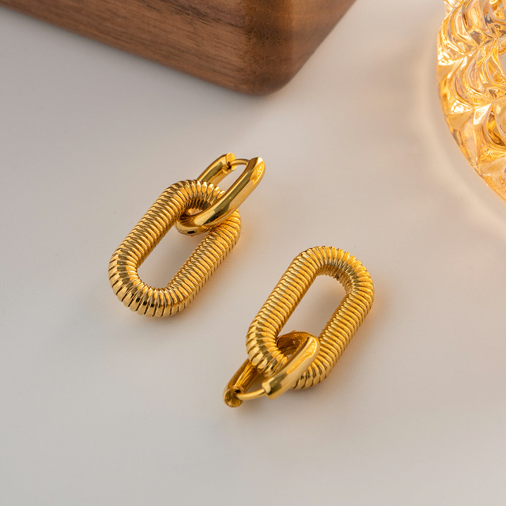 Odette Hoop Earrings - Gold-Plated Stainless Steel