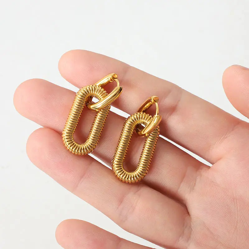 Odette Hoop Earrings - Gold-Plated Stainless Steel