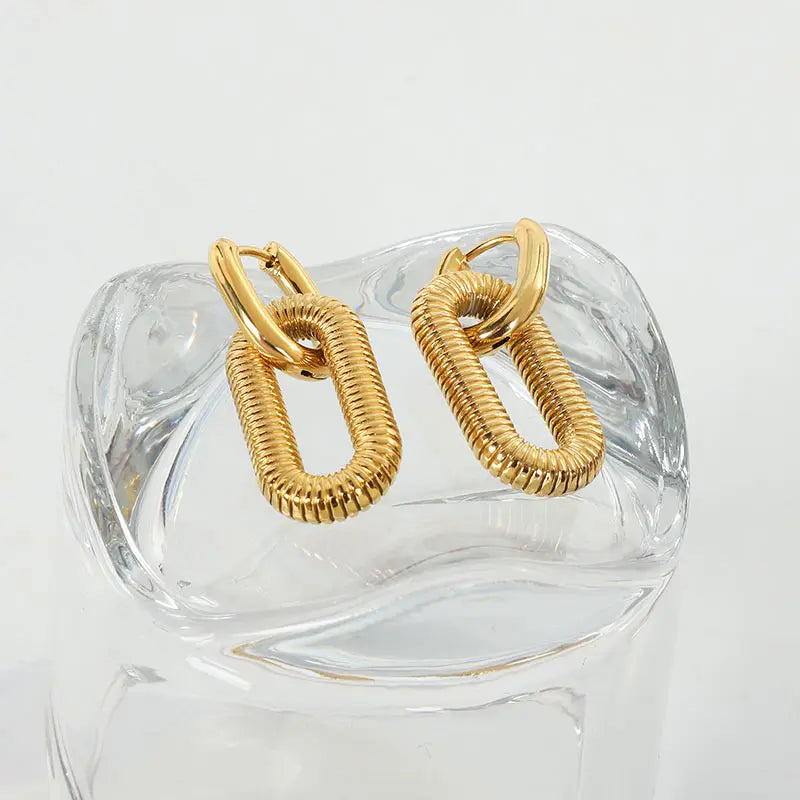 Odette Hoop Earrings - Gold-Plated Stainless Steel