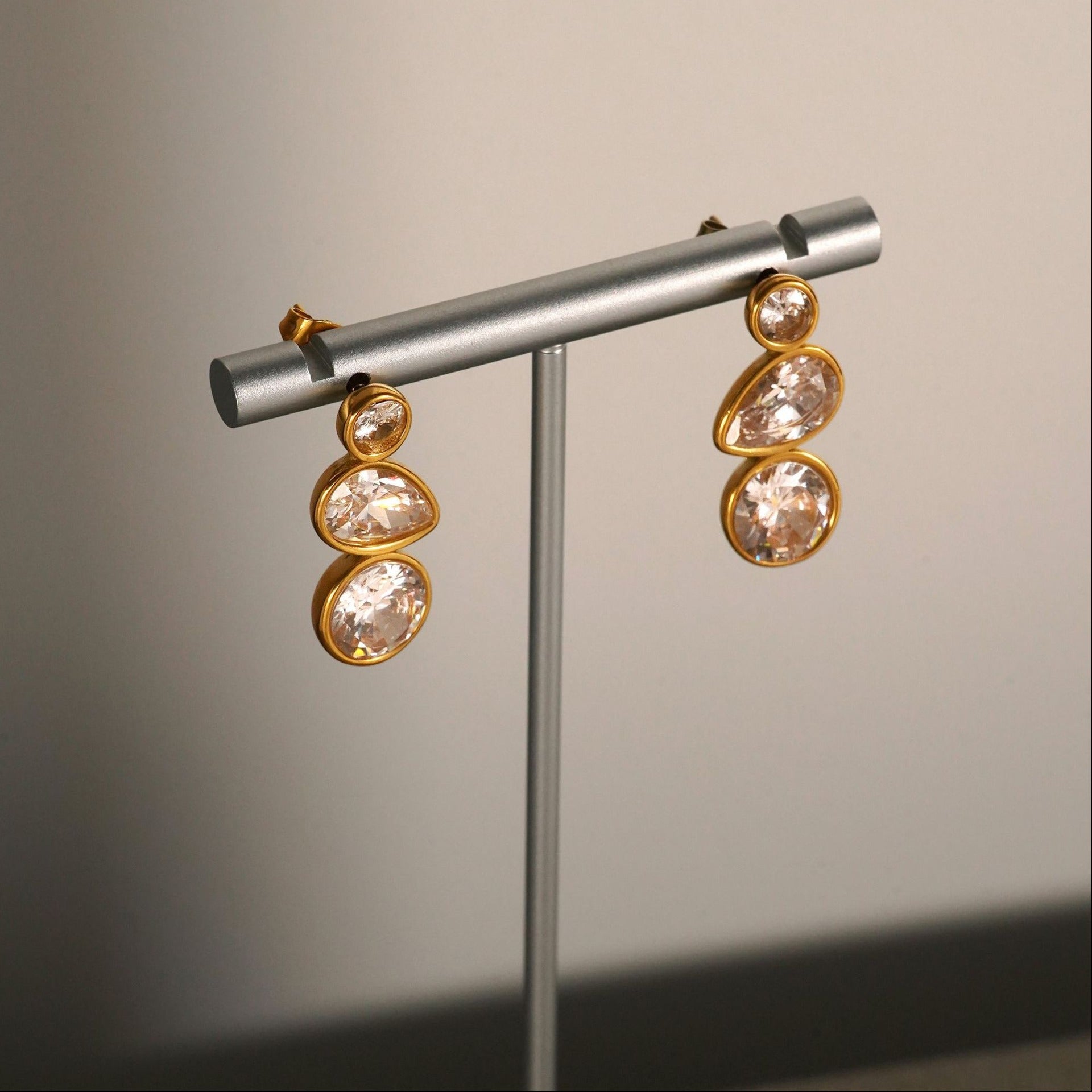 Party wear gold plated Zircon earring