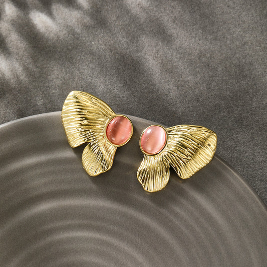 Flutter Stud Earrings – 18K Gold-Plated Stainless Steel