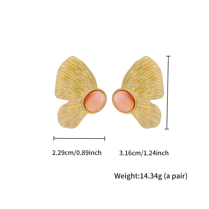 Flutter Stud Earrings – 18K Gold-Plated Stainless Steel