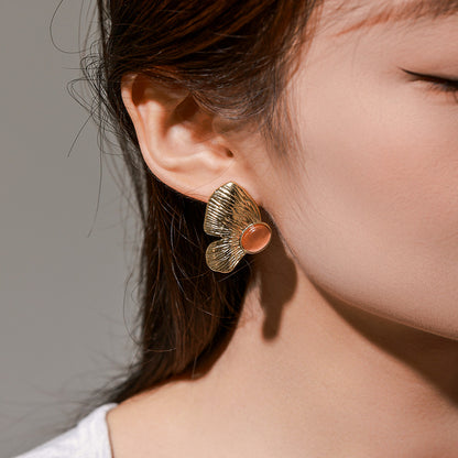 Flutter Stud Earrings – 18K Gold-Plated Stainless Steel