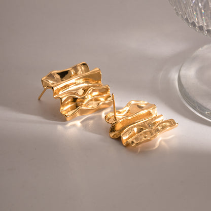 Quirky Earrings 18K Gold Plated Stainless Steel