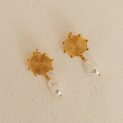 Stainless Steel 18k Gold Plated earring