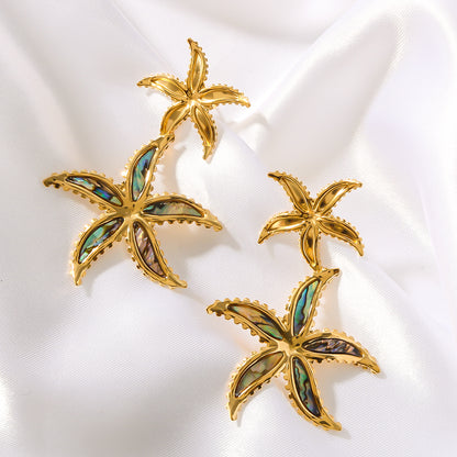 Starfish Gold Stainless Steel Earring