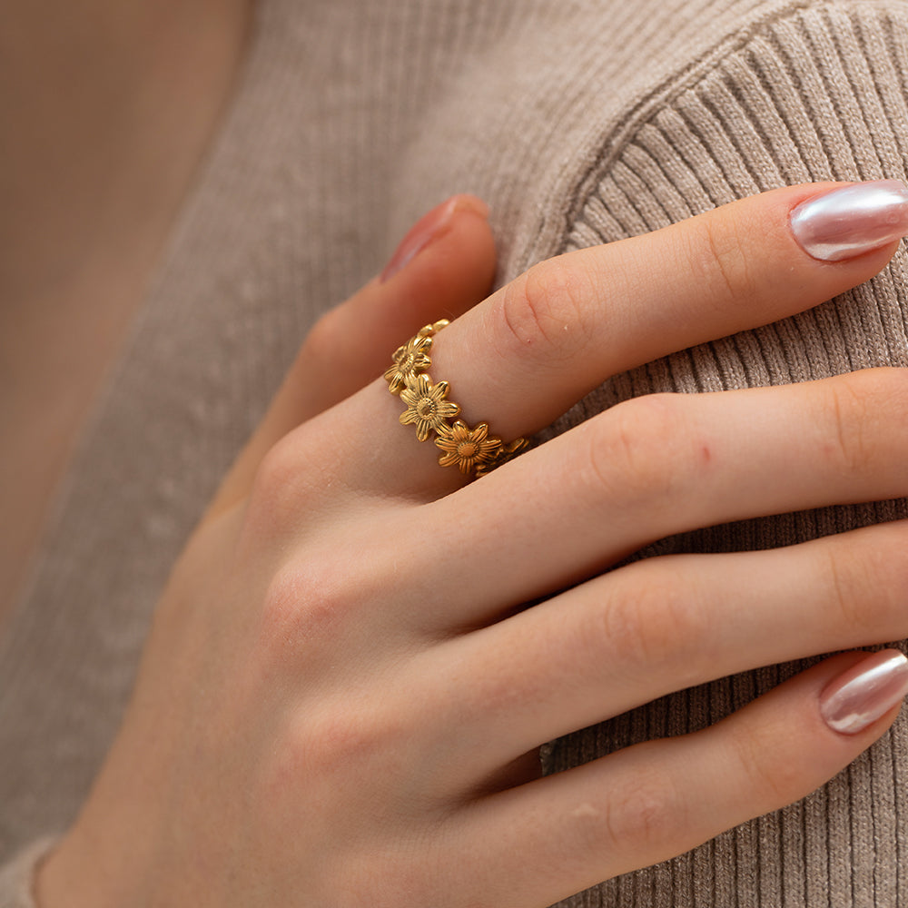 Sunshine Ring - 18K Gold-Plated Stainless Steel