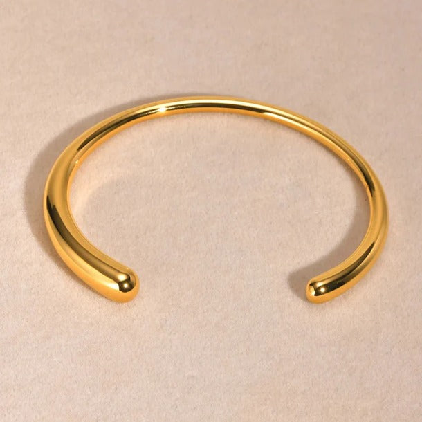 Tear Drop Bangle – 18K Gold- Plated Stainless Steel