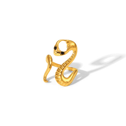 The Serpent Trilogy - 18K Gold-Plated Stainless Steel Rings