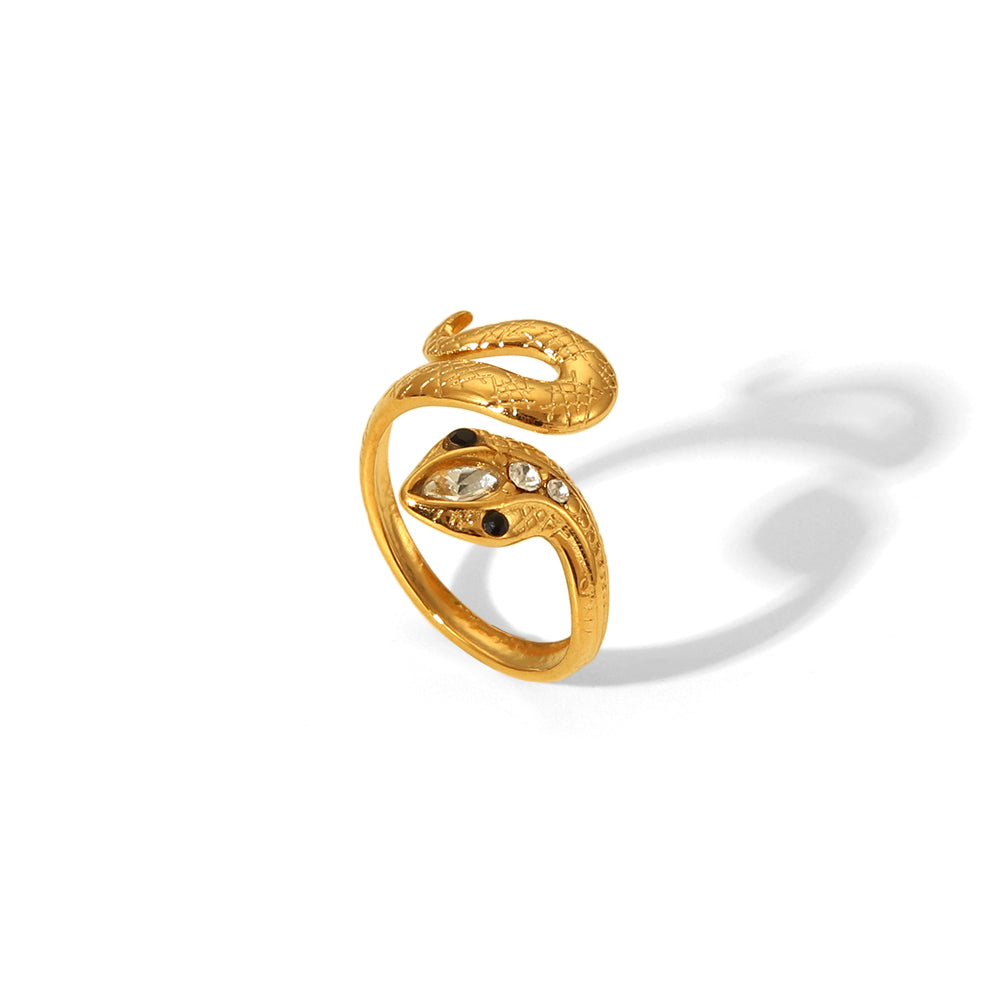 The Serpent Trilogy - 18K Gold-Plated Stainless Steel Rings