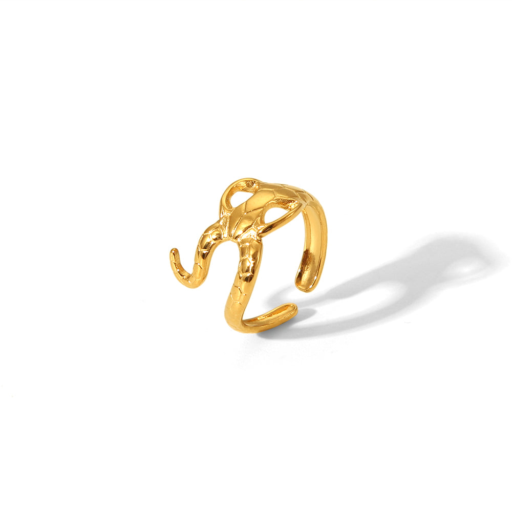 The Serpent Trilogy - 18K Gold-Plated Stainless Steel Rings