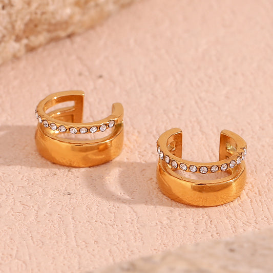 Tvesha Ear Cuffs – 18K Gold-Plated Stainless Steel