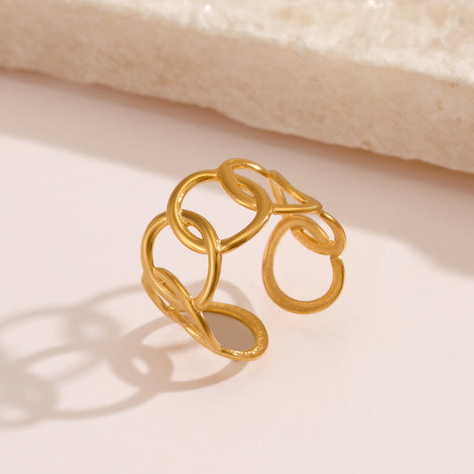 Venn Ring - 18K Gold-Plated Stainless Steel