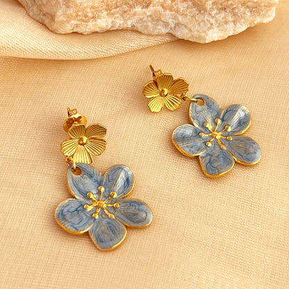 Viola Earrings - 18K Gold-Plated Stainless Steel